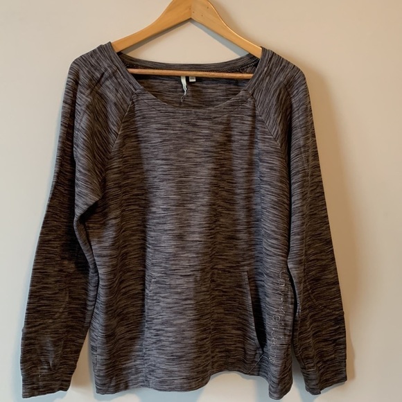 Calvin Klein Jeans Black & Grey Fleck Sweatshirt Size Large - Picture 15 of 16